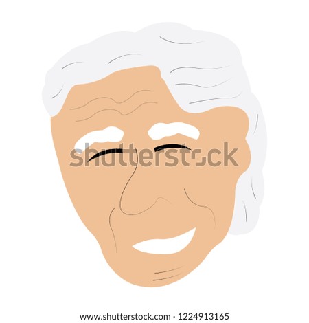 Isolated old woman. Grandmother. Vector illustration design