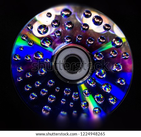 Drops on the computer disk
