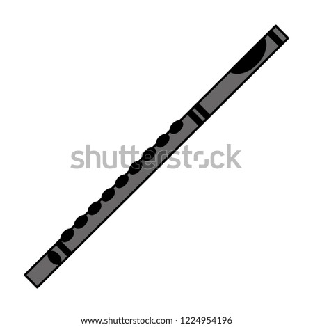 flute instrument on white background