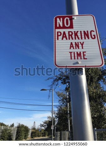 No parking anytime