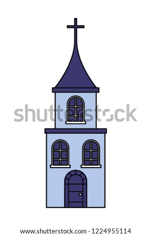 church cross building on white background