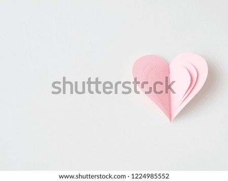 Valentine's paper heart , symbols of love in shape of heart for Happy Mother's Day greeting card design