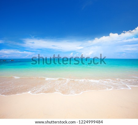beach and beautiful tropical sea Royalty-Free Stock Photo #1224999484