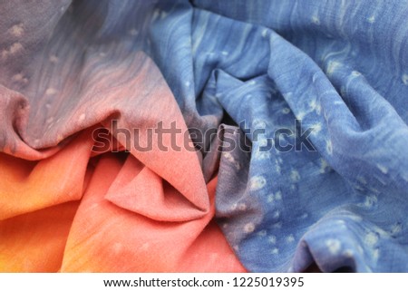 Rainbow Coloured Tie Dyed Fabric, cloth textures on rainbow fabric, abstract textures on cotton