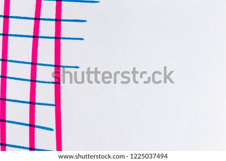 Abstract of color lines on a white background