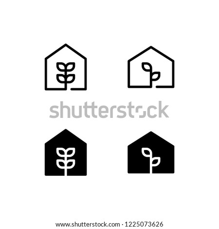 Greenhouse Icon Logo Vector Symbol. Ecology Icon