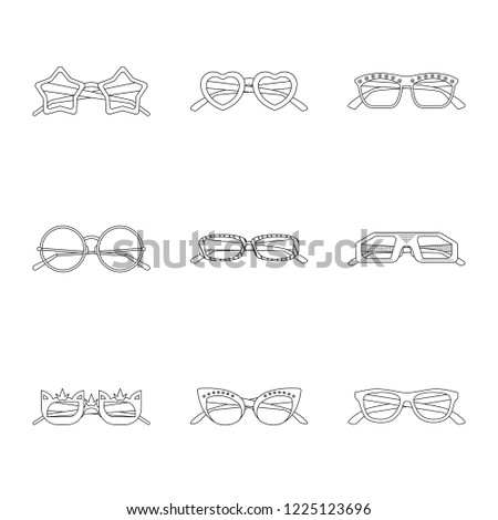 bitmap illustration of glasses and sunglasses icon. Collection of glasses and accessory stock bitmap illustration.