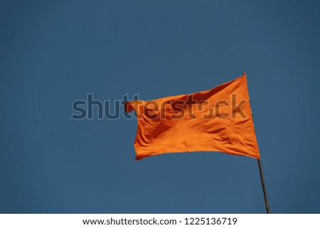 flag from yellow robe of Buddhist monk for boundary