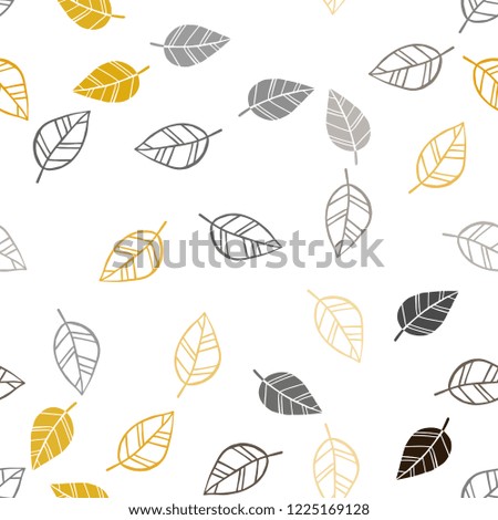 Dark Green, Yellow vector seamless natural pattern with leaves. Blurred decorative design in Indian style with leaves. Pattern for design of fabric, wallpapers.