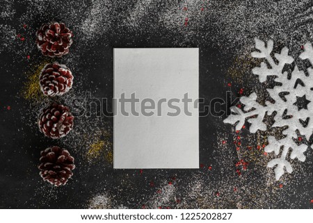 Christmas greeting cards on black background