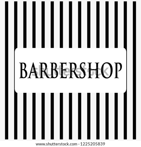 Barbershop logo, sign on gray background