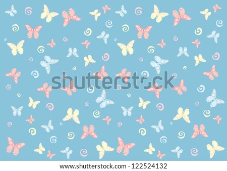 Butterfly seamless pattern. Wallpaper