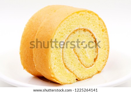 Freshly made Swiss roll cake 
 Royalty-Free Stock Photo #1225264141