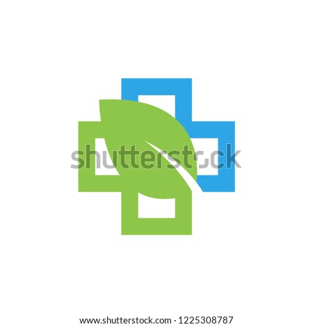 Nature medical graphic design template vector illustration