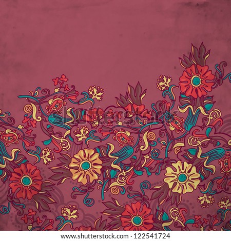 ornamental  floral  background with many details