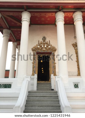public antique old ancient thai ornament and temple pavillion (public place)