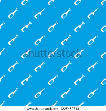 Wedding champagne explosion pattern vector seamless blue repeat for any use