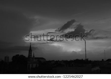 The Hurricaneis finaly approaching over Camaguey, Cuba what later was Hurricane Joaquin