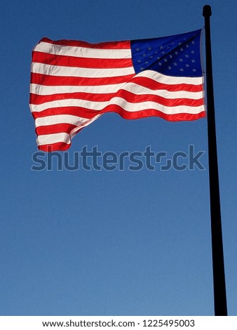 American Flag in Silhouette