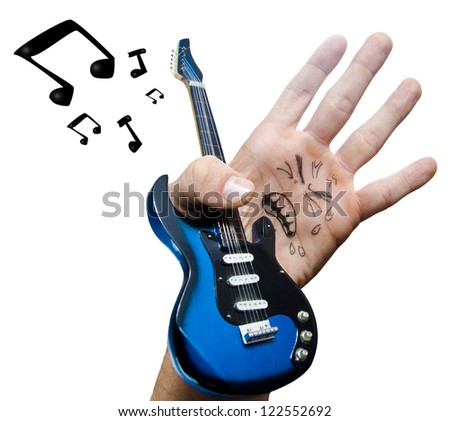 The fake Rock singer is a hand.
