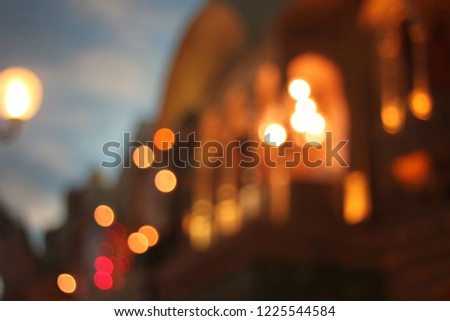 bokeh and blurred City for depth