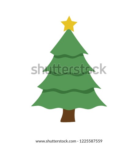 christmas tree icon in trendy flat design 