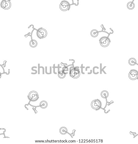 Girl tricycle pattern seamless vector repeat geometric for any web design