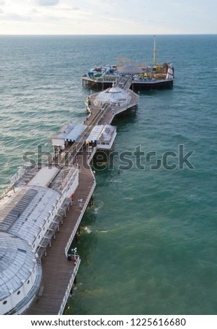 Place pier Brighton with a winters sea