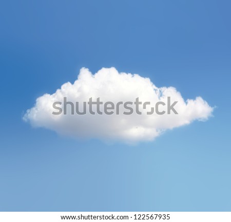 One cloud on the blue sky Royalty-Free Stock Photo #122567935