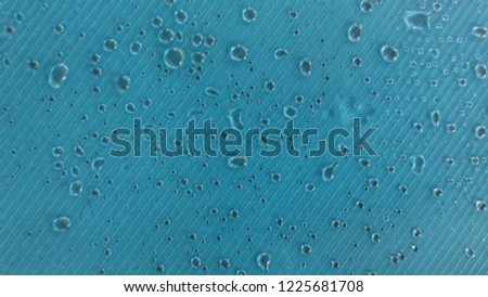 Water drops close up. Abstract Blue background of waterdrops, droplets. 