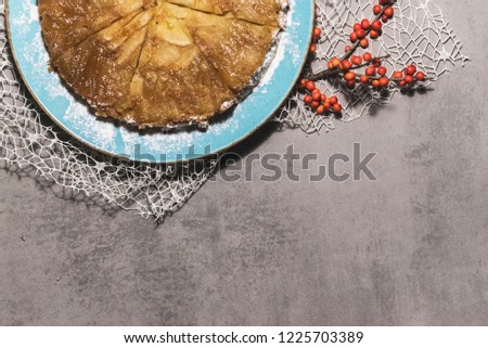 Cropped image of apple pie.