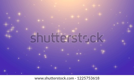 Christmas yellow purple starry background.