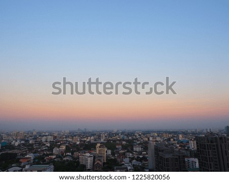 Downtown Skyline of Bangkok,Thailand. Downtown city skyline at sunset.