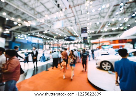Royalty high quality free stock photo of abstract blur and defocused car and motor exhibition show event with copy space for text or advertising or background