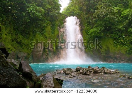 celestial water fall, La Fortuna, Costa Rica Royalty-Free Stock Photo #122584000