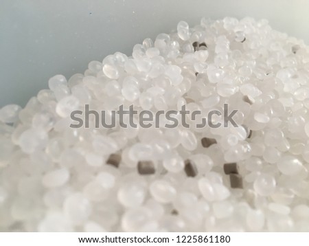virgin plastic pellets with black