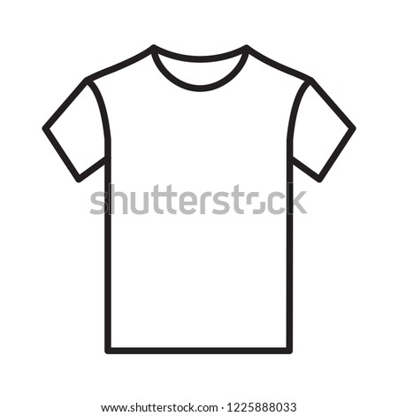 T-shirt human uniform vector icon, modern concept, outline style, black and white color