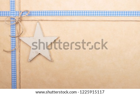 Background with ribbon and twine