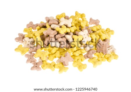 Dry dog food. Studio Photo