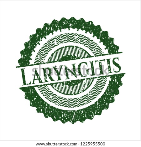 Green Laryngitis distress rubber stamp with grunge texture