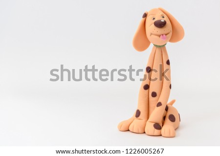 Cute cartoon character dog made from icing