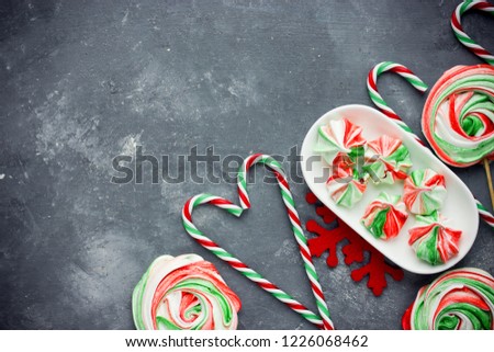 Ttraditional Christmas and New Year peppermint treats for kids