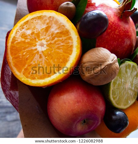 bright bouquet of fruit