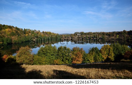 A Lake in Autumn Nature 