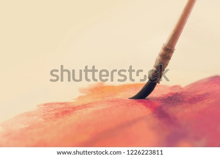 brush painting watercolor
