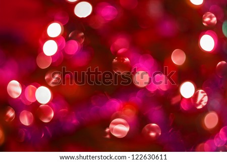 Abstract background. Blurred colorful circles bokeh of christmas lights