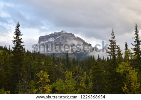 Chief Mountain HWY with Chief Mountain on the background on the northeastern mountains and forest of Glacier National Park, Montana, USA