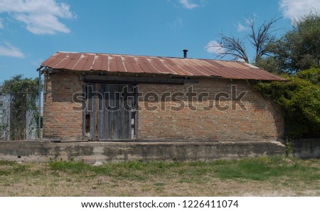 Abandoned brick building 