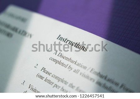 a blurred photos of instruction document