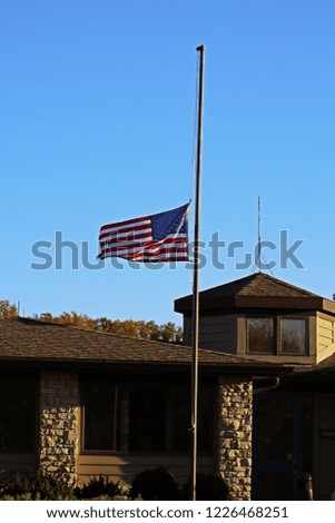 Flag at half mast after a national tragedy